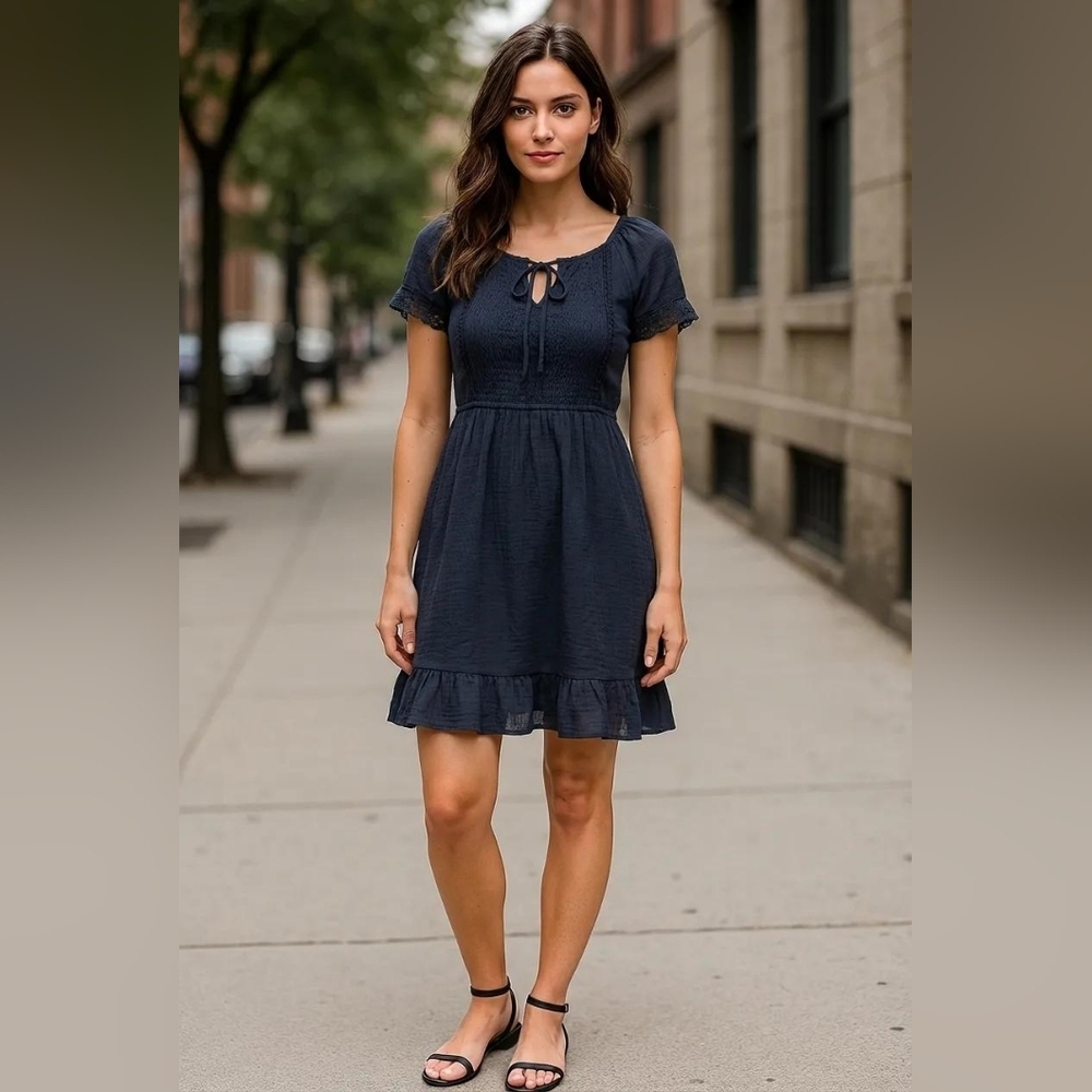 Vintage 1970s Cotton Dress Union Made